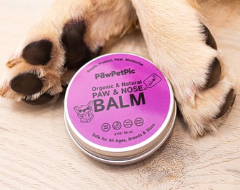 Natural Paw Balm & Nose Balm for Dogs 2 oz. - Protects Dog Skin Gift for Pet Care Paw Cream Anti-Cracking Protection Dog Gifts Soothing