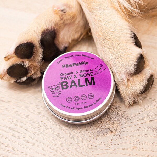 Natural Paw Balm & Nose Balm for Dogs 2 oz. - Protects Dog Skin Gift for Pet Care Paw Cream Anti-Cracking Protection Dog Gifts Soothing