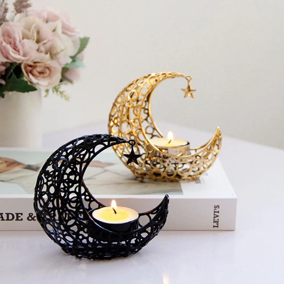 Islamic Candle Islamic Lamp Table Decor Islamic Crescent Moon Etsy
