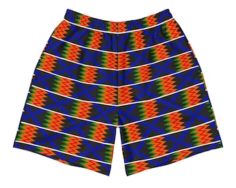 Kobby African Print Kente Men's Recycled Athletic Shorts