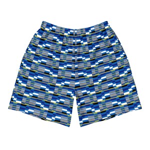 Kobby African Print Kente Men&#39;s Recycled Athletic Shorts