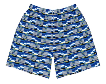 Kobby African Print Kente Men's Recycled Athletic Shorts