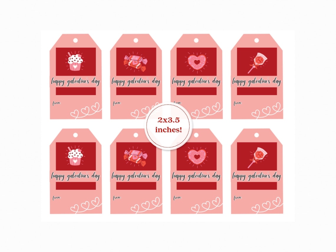 Printable Galentine's Day Gift Tags, Gift Tags for Galentine's Day ...