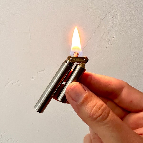 Handmade Kerosene Lighter: Stainless Steel Windproof Zippo Style