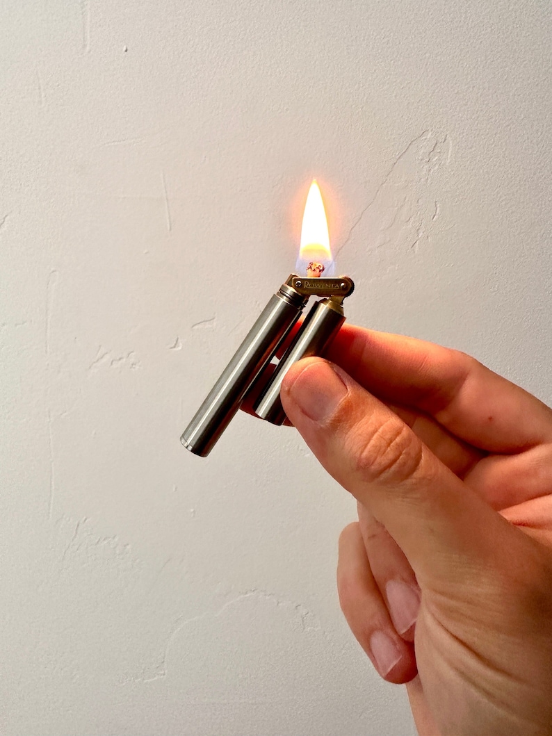 Kerosene Stainless Steel Lighter, Vintage Lighter, Windproof Silver