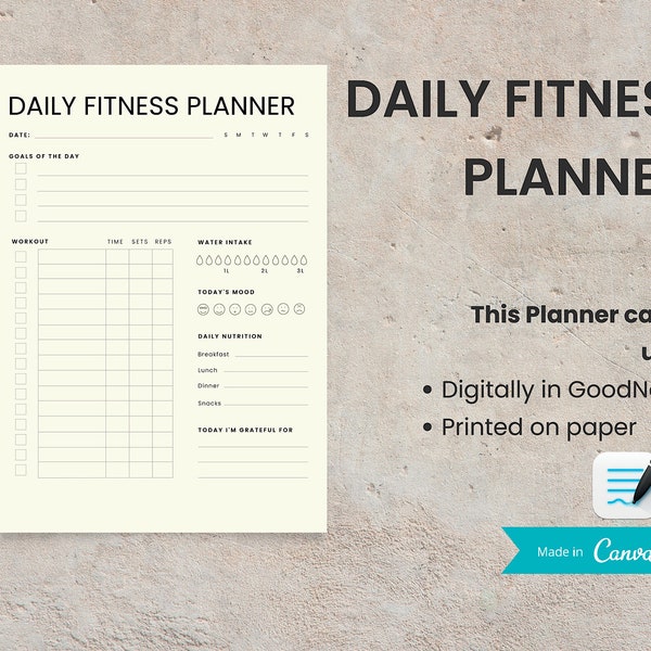 Fitness Planner - Etsy