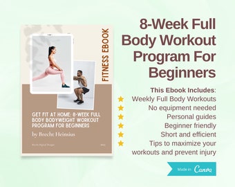 8 weken durende volledige lichaamstrainingsgids voor beginners | Geen apparatuur nodig