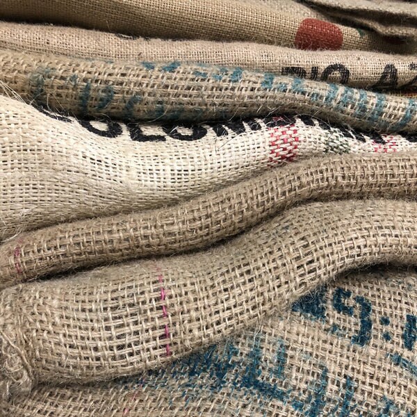 Recycled Burlap Coffee Bag Stockings.barista Stockings. Coffee 