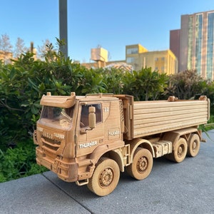 Iveco Trakker 8X4 1:14 Scale, Truck, Handcrafted from Natural wood, %100 handmade, Natural Gift, Decorative