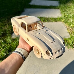 Ferrari 250 GTO 1962, Handcrafted, Ferrari, %100 handmade, Natural Gift, Decorative, Truck, Natural Gift, Custom Car, wooden car model,