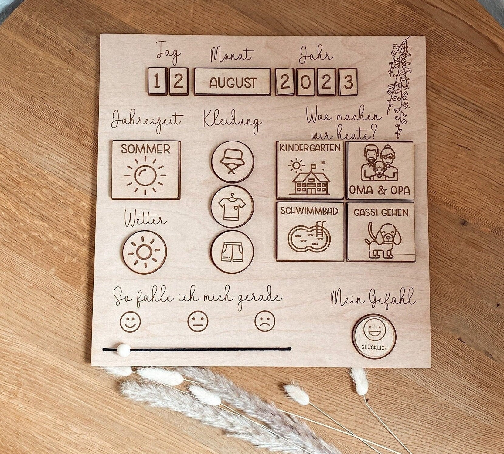 Unendlicher Kalender I Kinder I Holzkalender I - Etsy.de