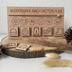 Anziehkarten Routinekarten Kinder Kleidung Wetter Montessori Anziehtafel Kleidung