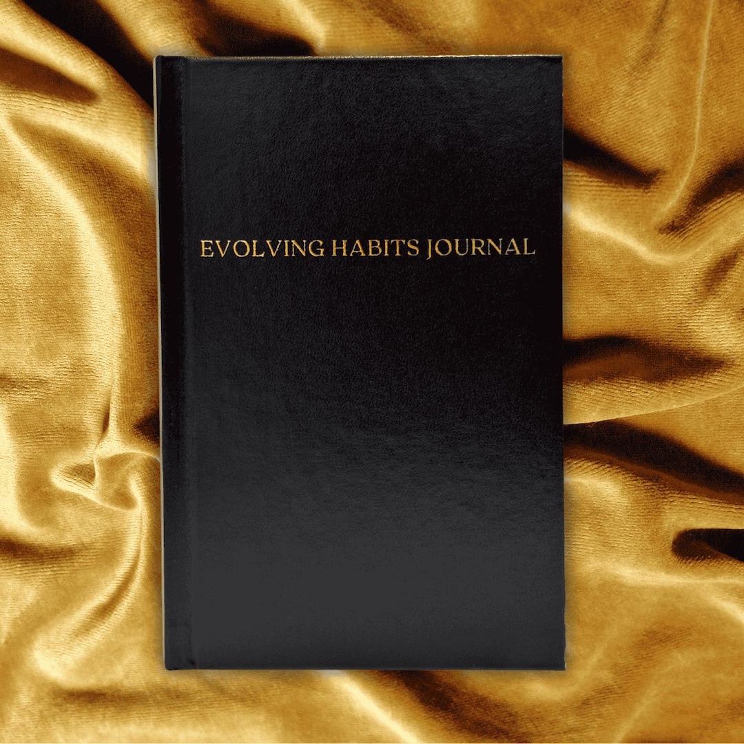 Hardcover Evolving Habits Journal - 84 Customizable Pages for Mindful ...