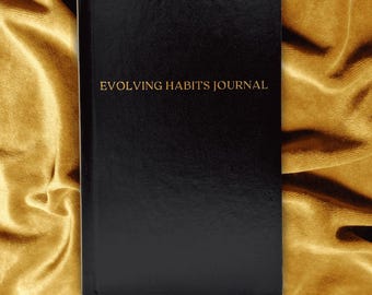 Hardcover Evolving Habits Journal - 84 Customizable Pages for Mindful Habit Tracking