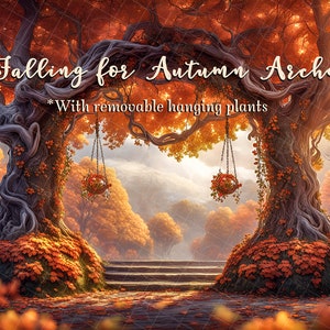 Falling for Autumn Arches Digital Background (PSD)(and JPEG)