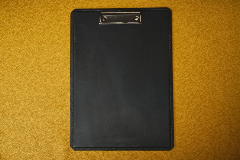 A4 Leather Clipboard Writing Pad With Metal Hook Personalized Etsy