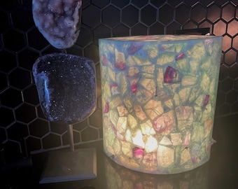 Elliptical Flourite Lamp