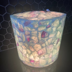 Elliptical Flourite Lamp