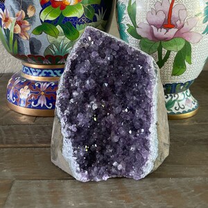 Amethyst Extra Large, 3lb 7 oz, Cut Base Polished Amethyst, Grade A Amethyst, Freestanding High Quality Amethyst
