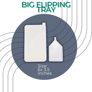 Big flipping tray measurement and size comparison 6 x 3.5 inches