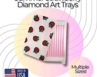 Bandejas decoradas con diamantes y fresas de verano, hechas por encargo.