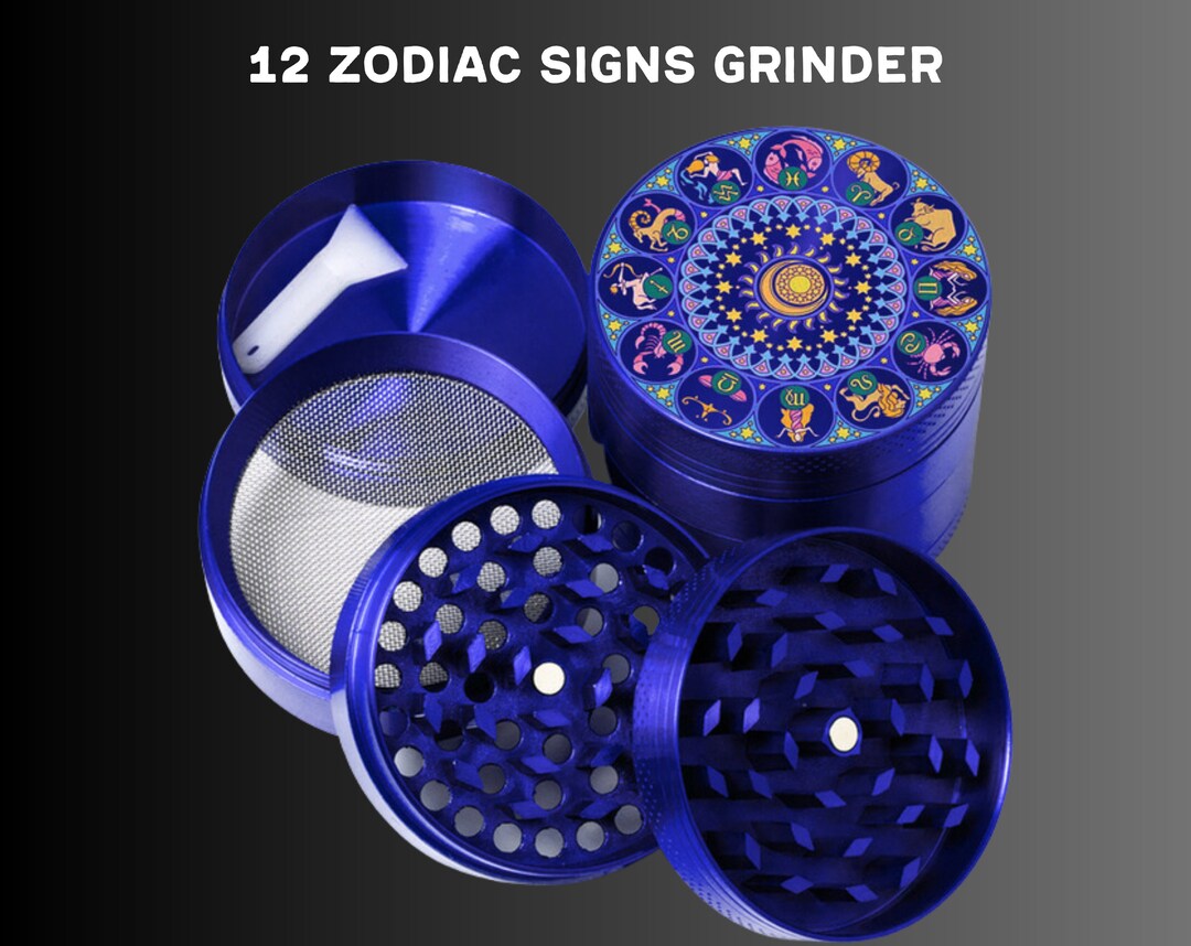 Cute Grinder Zodiac Sign Girly Grinder Herb Grinder Smoking Etsy