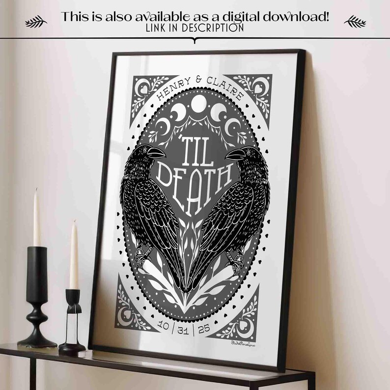 This custom artwork is also available as a digital download in my shop. A link to the listing is in this product's description.