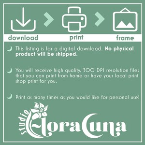 This listing is for a digital download. No physical product will be shipped.