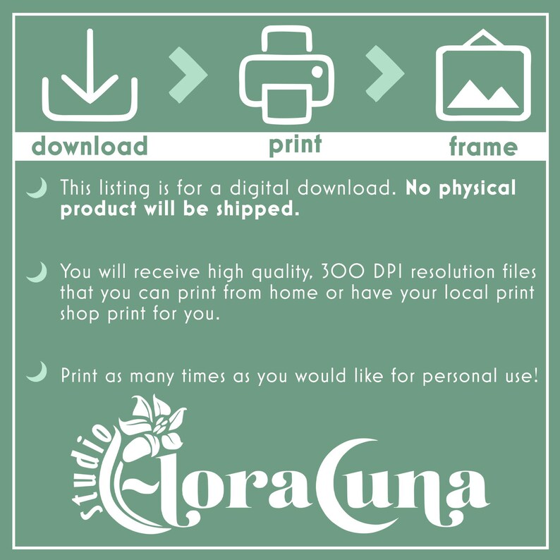 This listing is for a digital download. No physical product will be shipped.