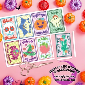 Potion Bottle Label Printable Cute Halloween Decoration Retro ...