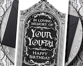 Printable Bday Card Rude Birthday Card RIP 20s Funny Gravestone Birthday Goth Birthday Card Funny 30th Birthday Gift Age Card Happy Birthday