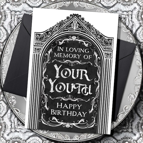 Printable Bday Card Rude Birthday Card RIP 20s Funny Gravestone Birthday Goth Birthday Card Funny 30th Birthday Gift Age Card Happy Birthday
