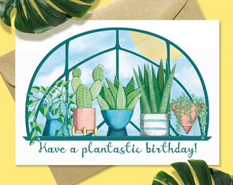 Botanical Birthday Greeting Card Printable Pun Bday Notecard 5x7 Plant Lover Gift Funny Birthday Card Plant Lady