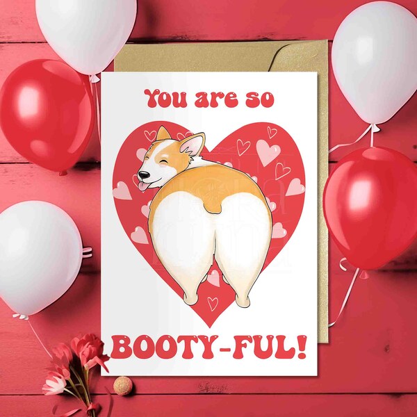 Funny Anniversary Card Pembroke Welsh Corgi Punny Anniversary Greeting Dog Vday Card Printable V-Day Love Letter