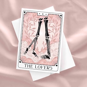The Lovers Wedding Day Card for Alternative Couple Tarot Marriage Celebration Congratulations for Happy Couple Astrology Wedding Congrats