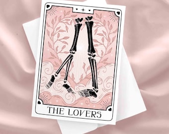 The Lovers Wedding Day Card for Alternative Couple Tarot Marriage Celebration Congratulations for Happy Couple Astrology Wedding Congrats