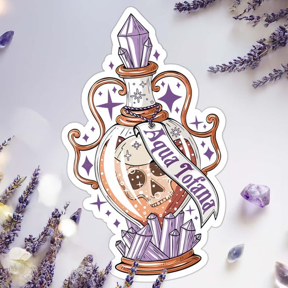Aqua Tofana Sticker Vinyl Feminist Witchy Gift 4B Movement Female Empowerment Women Choose the Bear Vs Man Smash the Patriarchy History Buff