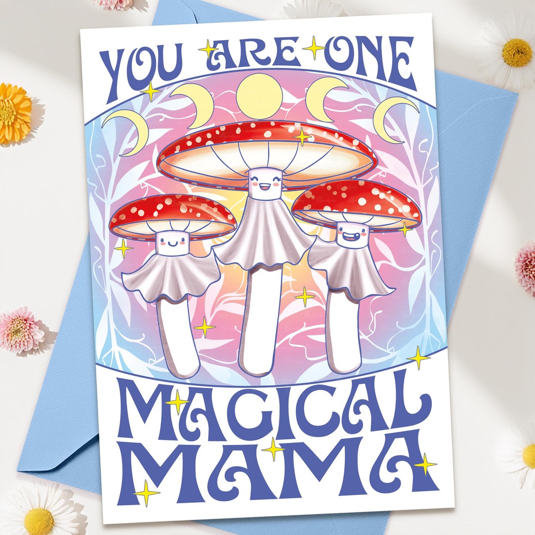 Mom Birthday Card Magical Mama Mushroom Card for Mom Last Minute ...