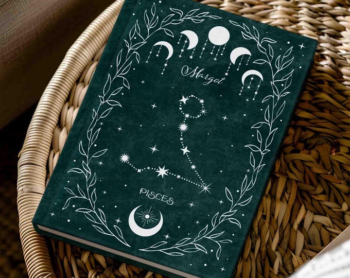 Custom Zodiac Star Constellation Notebook With Personalized Name Star Sign Astrology Diary Unique Bridesmaid Proposal Gift Celestial Planner