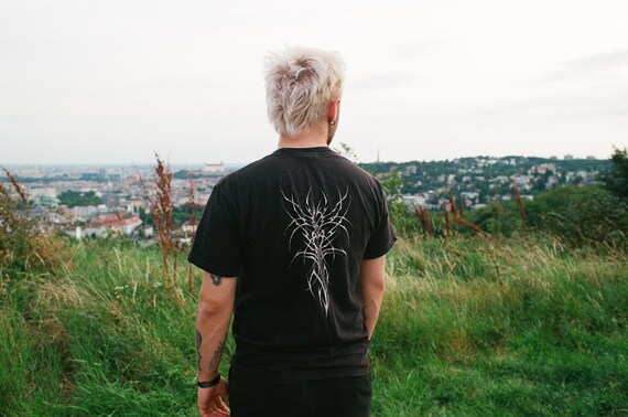Techno tshirt Cyber Y2K sigilism streetwear Tshirt UNISEX | Alternative clothing brand Tee | Neotribal edgy  design black or white shirt
