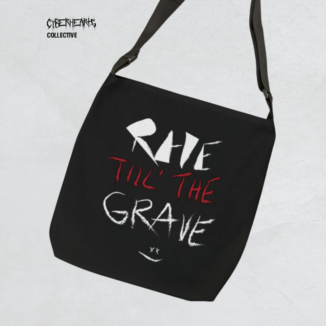 Teletech Rave Bag Rave Techno Tote Bag Graffiti Original Design - Etsy