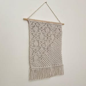 Macrame Wall Hanging - Asymmetrical Handmade Woven Tapestry for Boho Bedroom & Living Room, Farmhouse Home Decor Gift, Fiber Wall Art