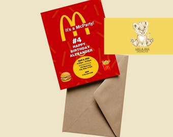 McDonalds Birthday Invitation - McParty!