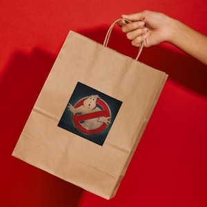 12 Pieces - 4&quot; x 4&quot; Ghostbusters Logo Vinyl Stickers - Perfect for Goodie Bags, Cups and more, Easy Peel Stickers