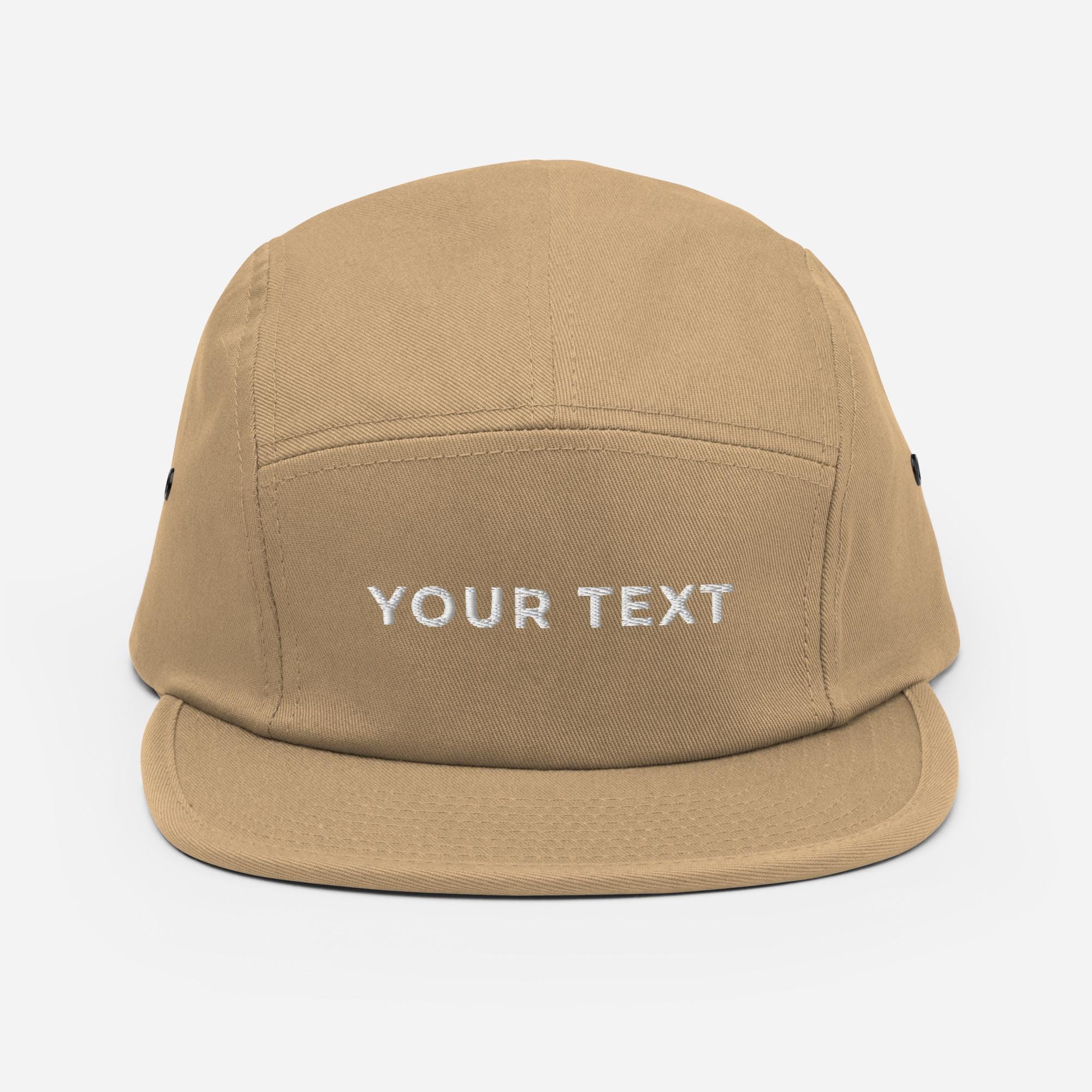 Custom 5 Panel Hat, Personalized Embroidered Cap, Classic Low Profile Camper Hat, Custom Gift