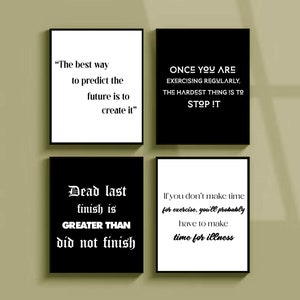 Home gym decor Set - Gym wall arts - Home gym signs - gym poster set - Gym decor Art work - Motivational Quotes - Printable wall arts