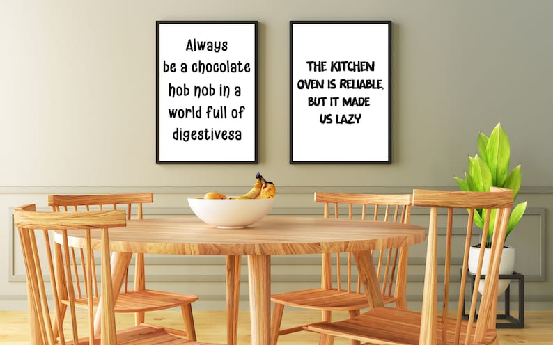 Funny Kitchen Quote Prints -kitchen Wall Arts- Dining Room Wall Art ...