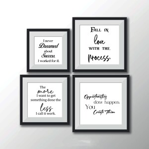 Office Motive quotes wall art |  work from home art | printable wall art | 4 PRINTABLES Set | office decor for wall | motivational wall art