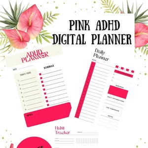 ADHD Digital Planner | iPad Planner | Minimalist Planner | Undated Planner | Weekly Planner | Daily Planner | Monthly Planner