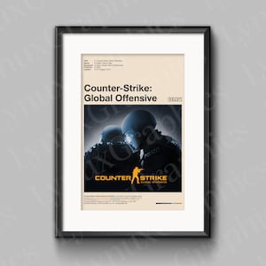 Counter Strike Poster, Digital Download Gaming Gifts, CSGO Poster, Gaming Room Poster, Game Gift, Gaming, Game Gift (CS:GO, Light)